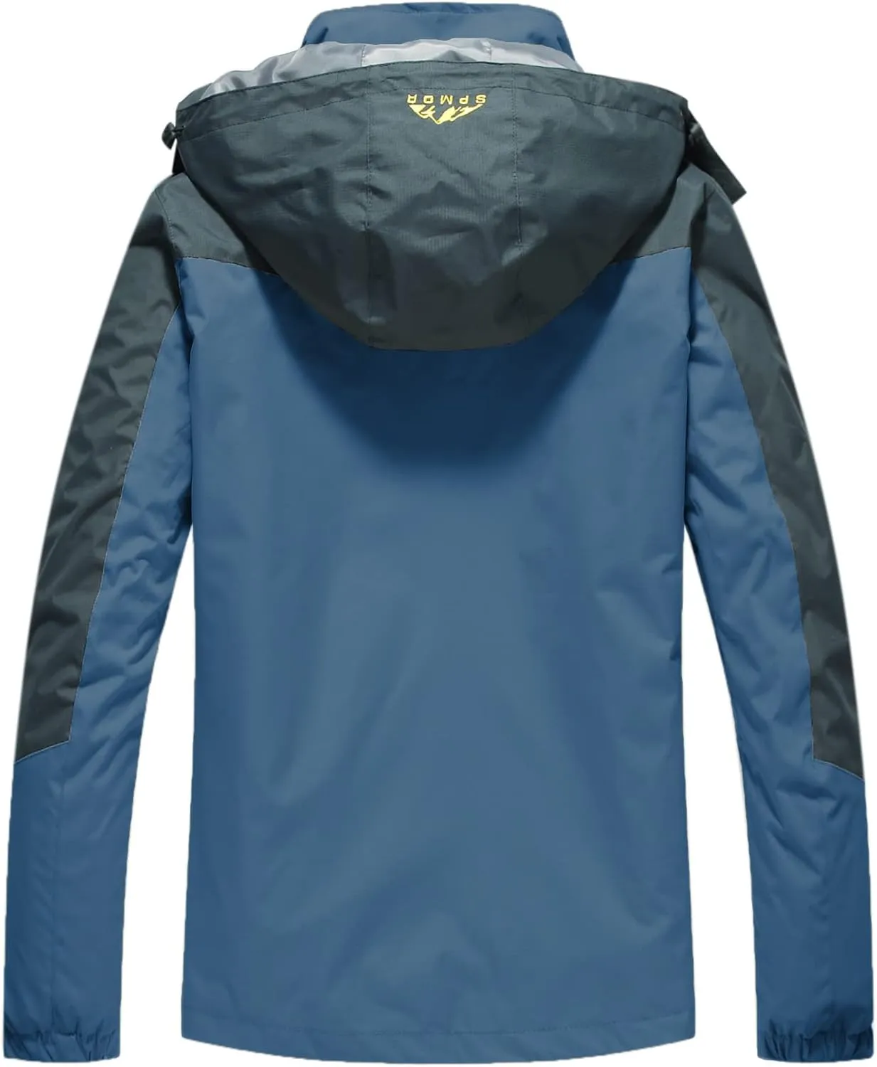 Spmor Women's Waterproof Rain Jacket Windproof Hooded Windbreaker Lightweight Raincoat