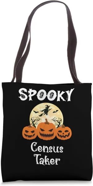 Spooky Census Taker Funny Halloween Tote Bag
