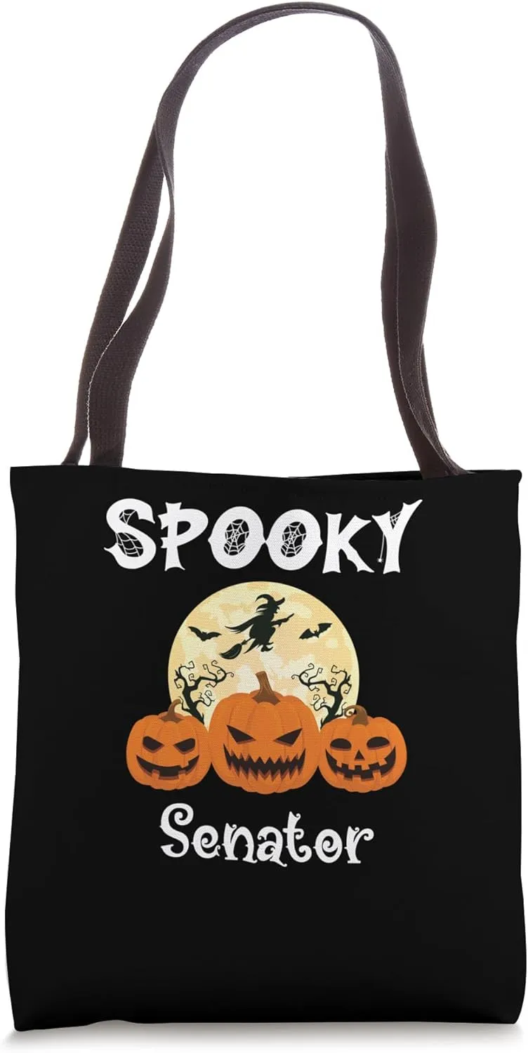 Spooky Senator Funny Halloween Tote Bag