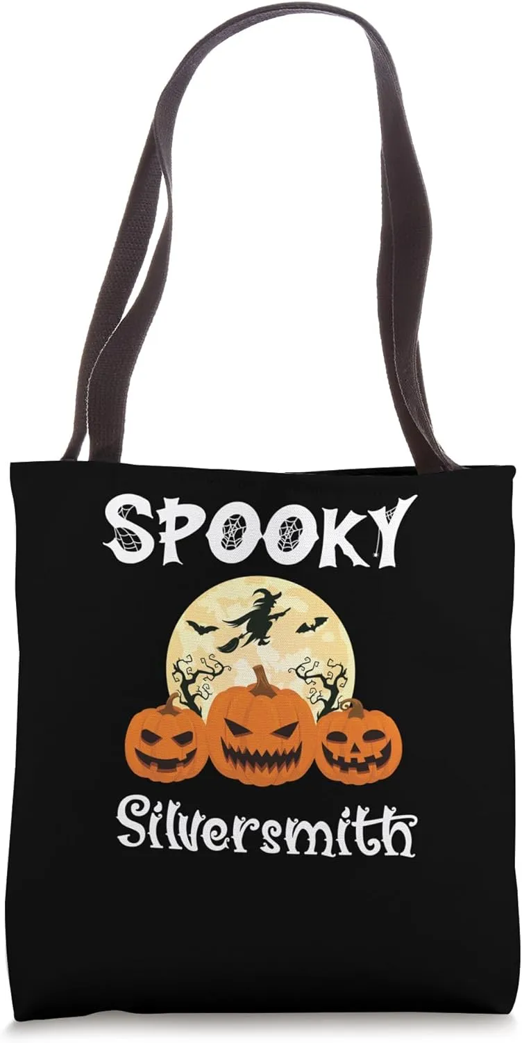 Spooky Silversmith Funny Halloween Tote Bag