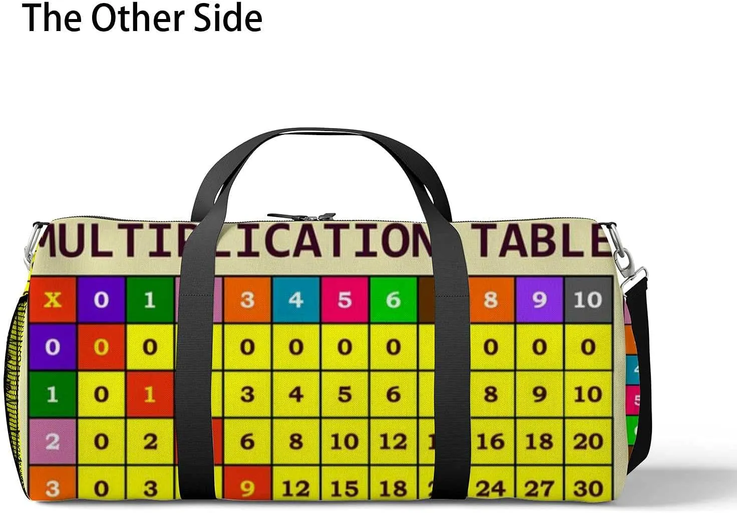 Sports Gym Bag for Women and Men Waterproof Multiplication Table Template Duffel Bag Lightweight Carryon Traveling Boarding Gripsack