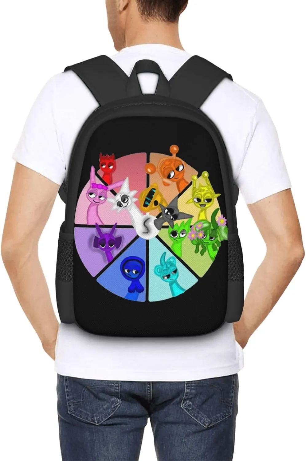 Sprunki Backpack Fashion Casual Travel Bag Classic Print Backpack