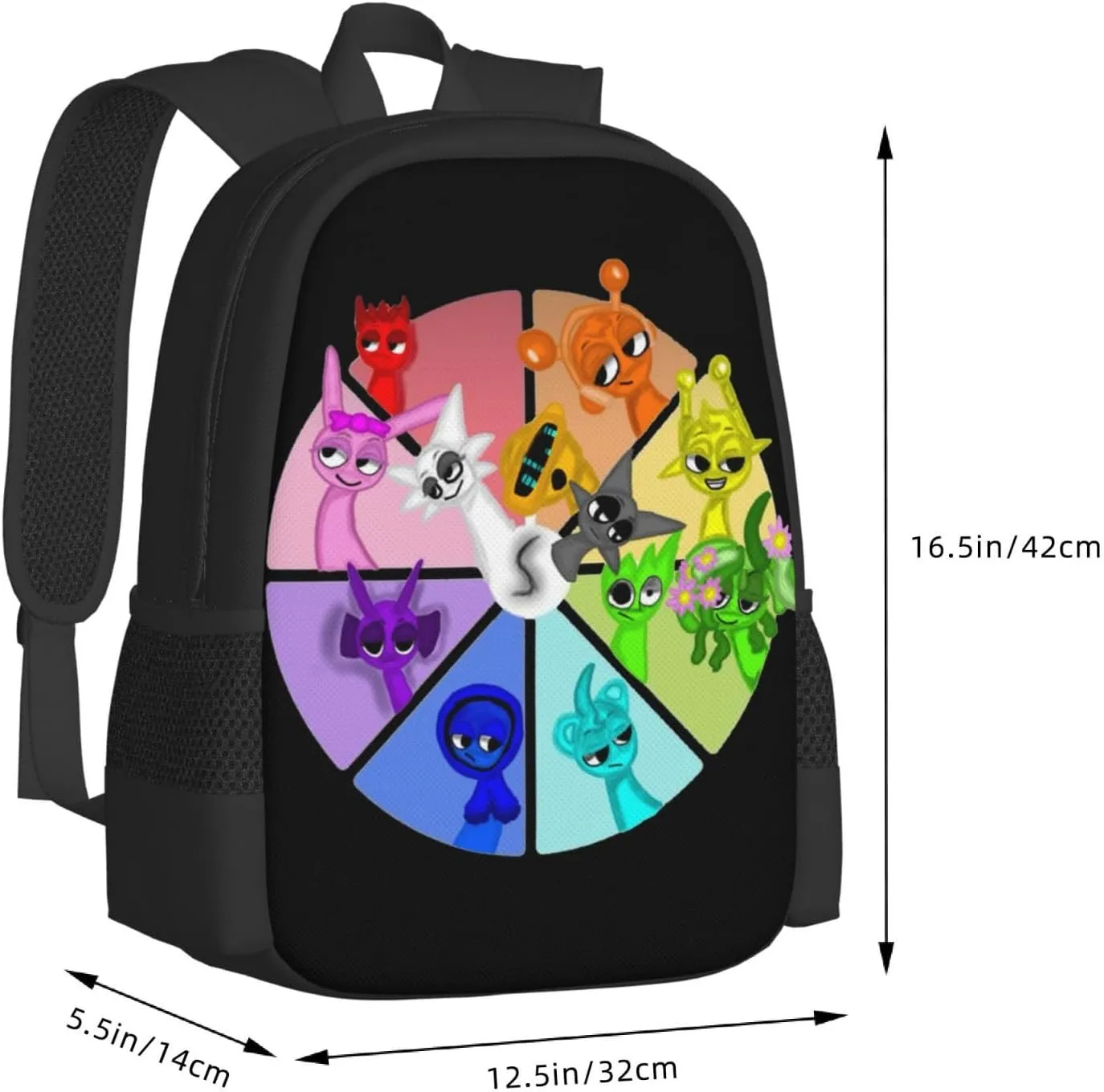 Sprunki Backpack Fashion Casual Travel Bag Classic Print Backpack