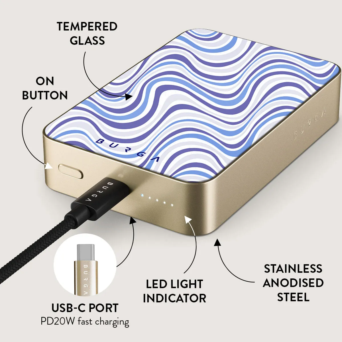 Stay Groovy - Magnetic Power Bank