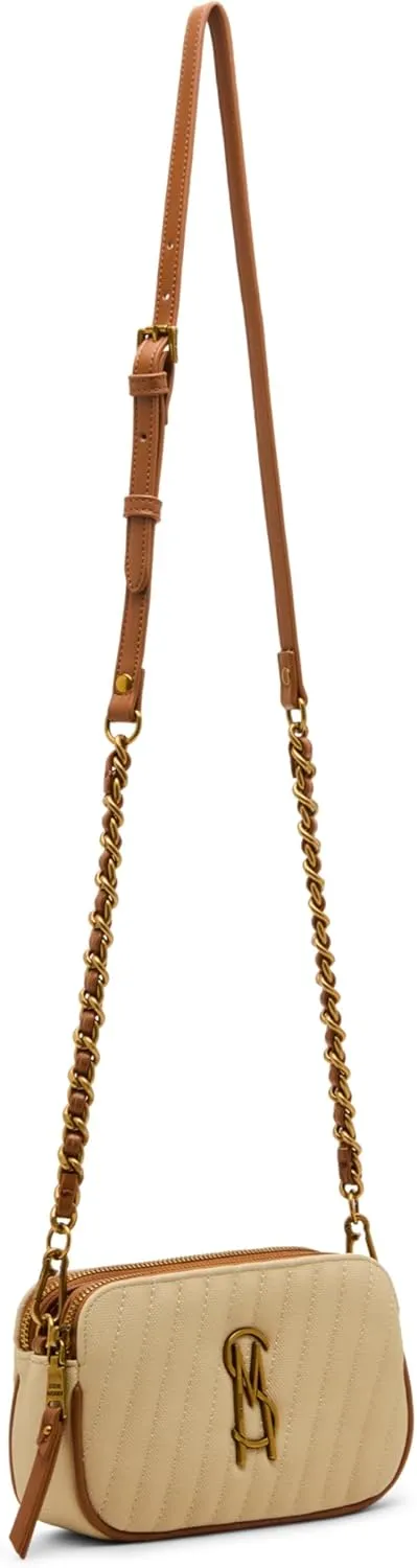 Steve Madden Daisy-h Diagonal Quilted Double Zip Crossbody