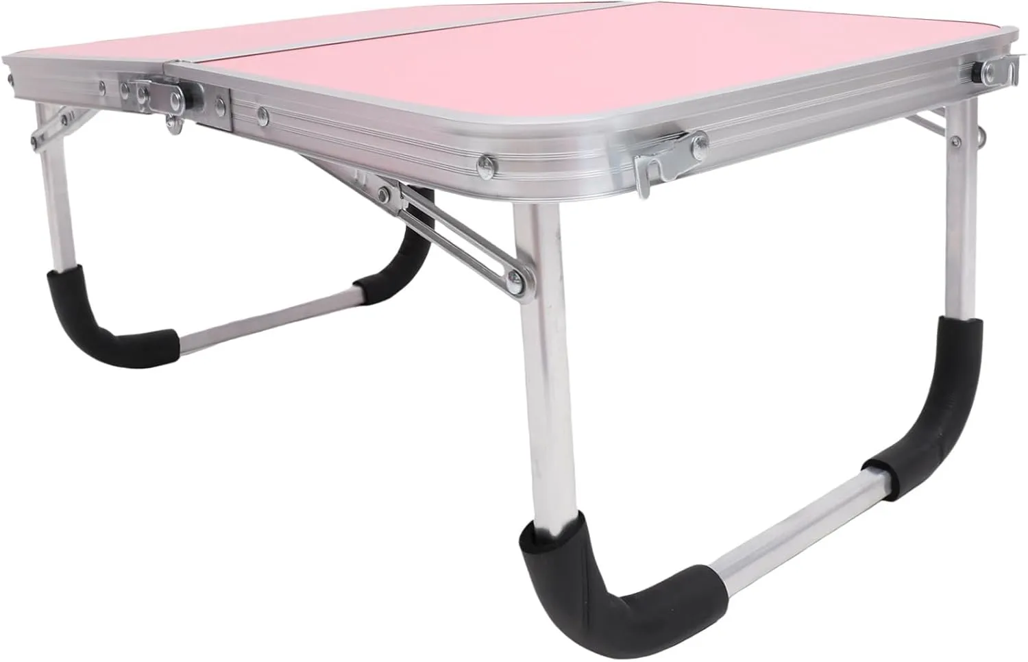 STOBAZA Elegant Aluminum Folding Table Compact Bed Desk Portable Outdoor Table for Camping BBQ Beach
