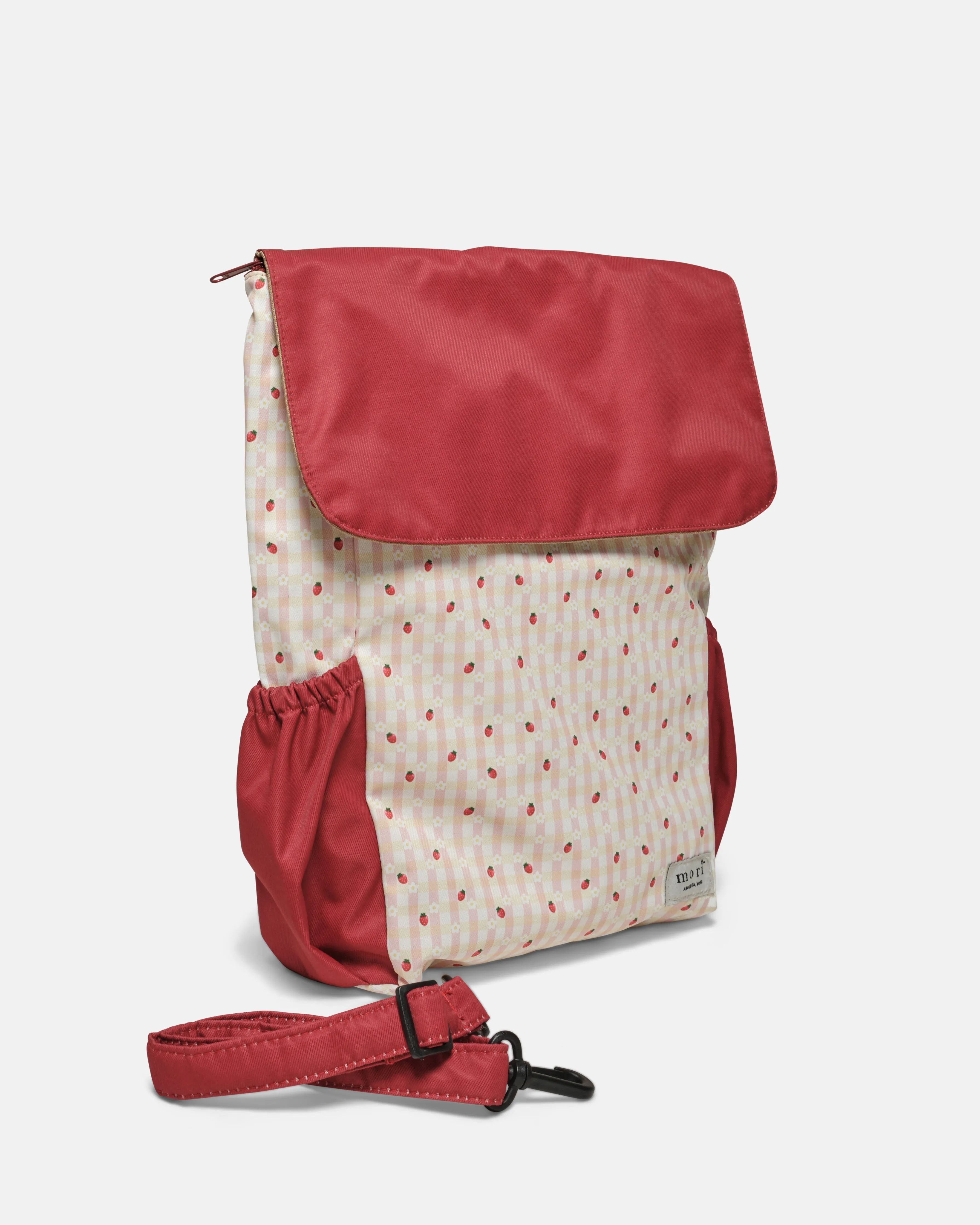 Strawberries Flowers Red Kids 4-Way Washable Bag 2.0