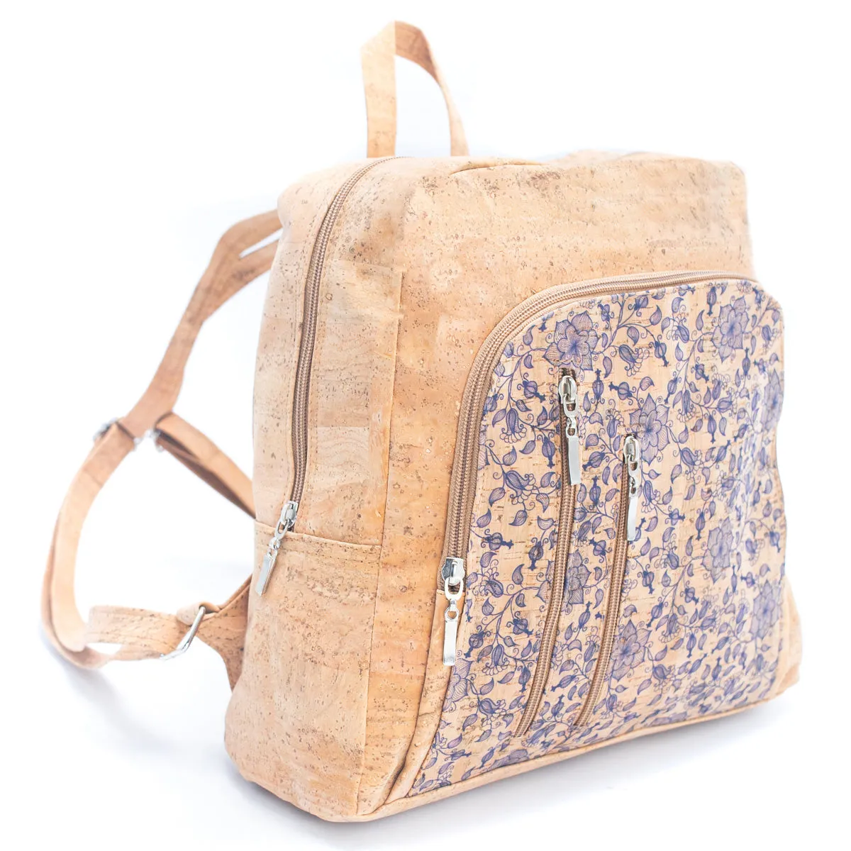 Stylish and Spacious: Women's Large Capacity Printed Cork Backpack