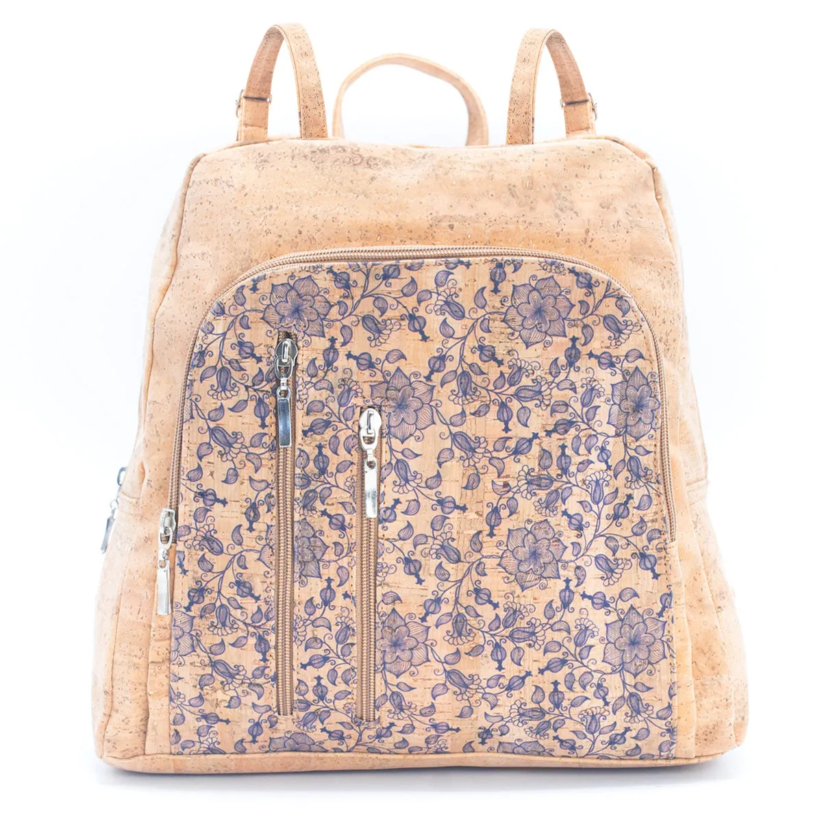 Stylish and Spacious: Women's Large Capacity Printed Cork Backpack