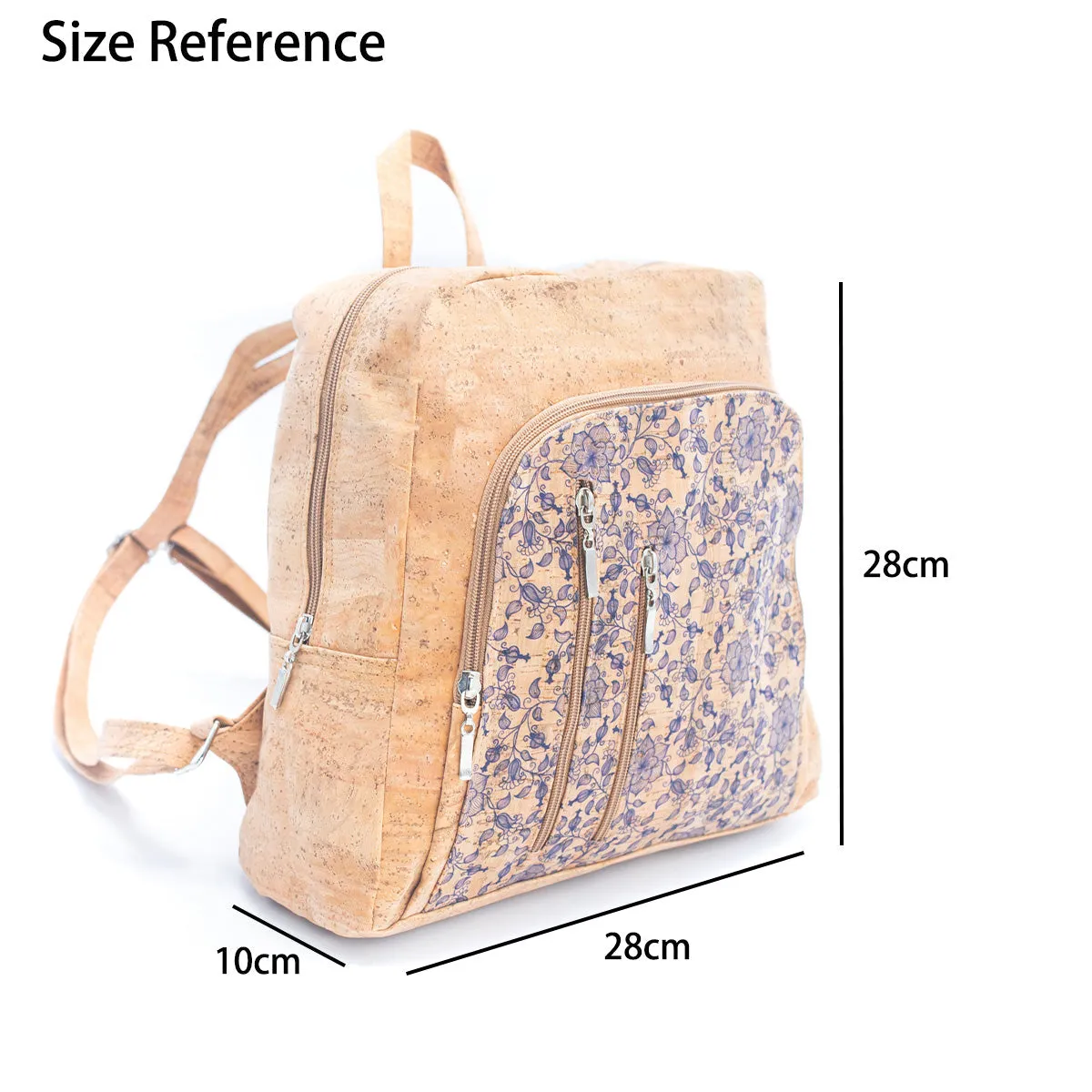 Stylish and Spacious: Women's Large Capacity Printed Cork Backpack