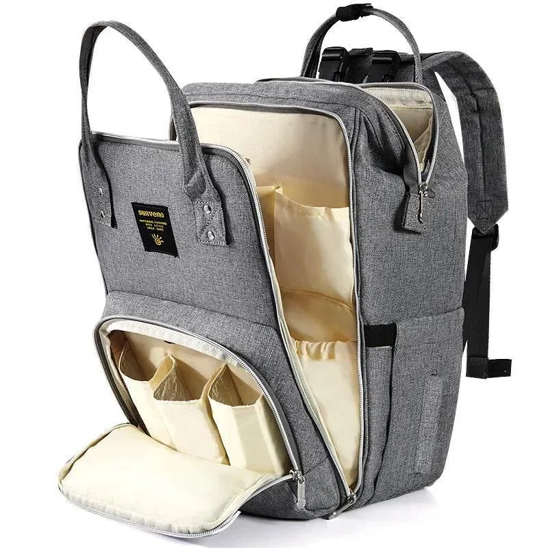 Stylish Baby Diaper Backpack - Large Capacity Modern Design