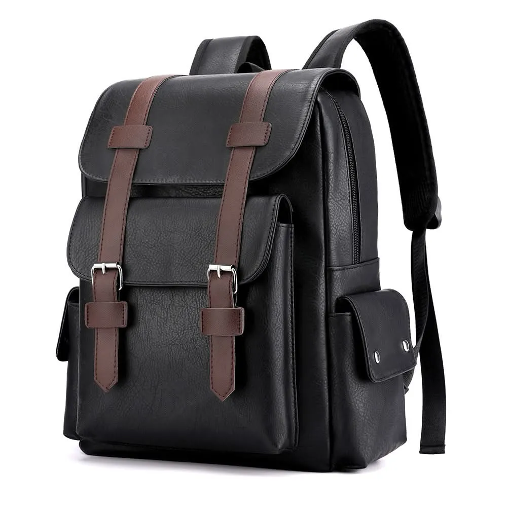Stylish PU Leather Large Capacity Travel Backpack