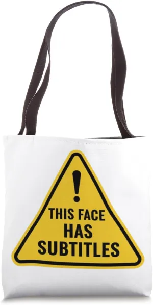 Subtitles Tote Bag