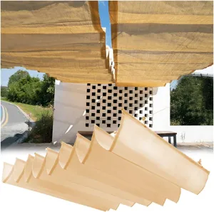 Sun Shade Sail, Retractable Wave Canopy Pergola Cover, 95% Sun Protection Permeable HDPE Shade Net, Outdoor Courtyard Garden Terrace Deck Wave Awning, More Beautiful