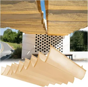 Sun Shade Sail, Retractable Wave Canopy Pergola Cover, 95% Sun Protection Permeable HDPE Shade Net, Outdoor Courtyard Garden Terrace Deck Wave Awning, More Beautiful