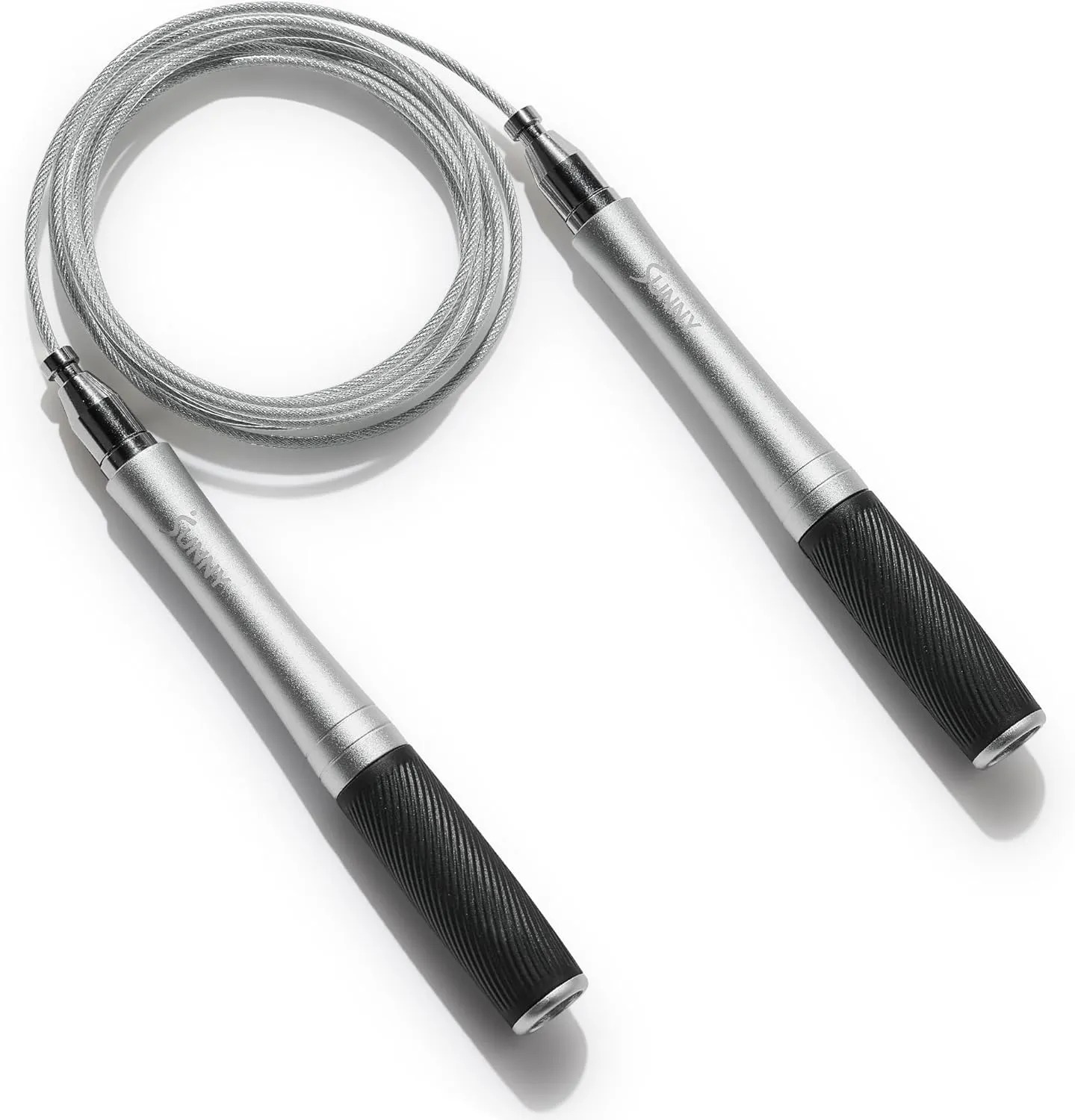 Sunny Health & Fitness Exercise Jump Rope for Fitness, Lightweight & Portable Skipping Rope with Durable Handles & Adjustable Exercise Rope with Optional Removable Weights