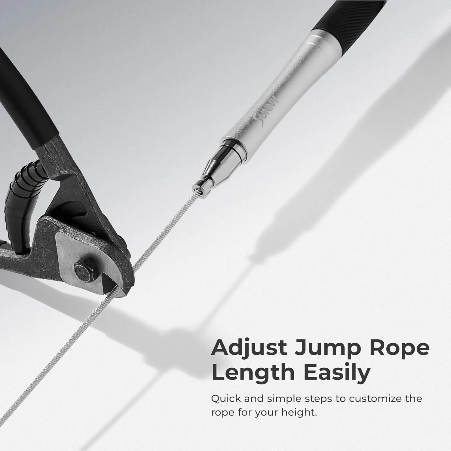 Sunny Health & Fitness Exercise Jump Rope for Fitness, Lightweight & Portable Skipping Rope with Durable Handles & Adjustable Exercise Rope with Optional Removable Weights