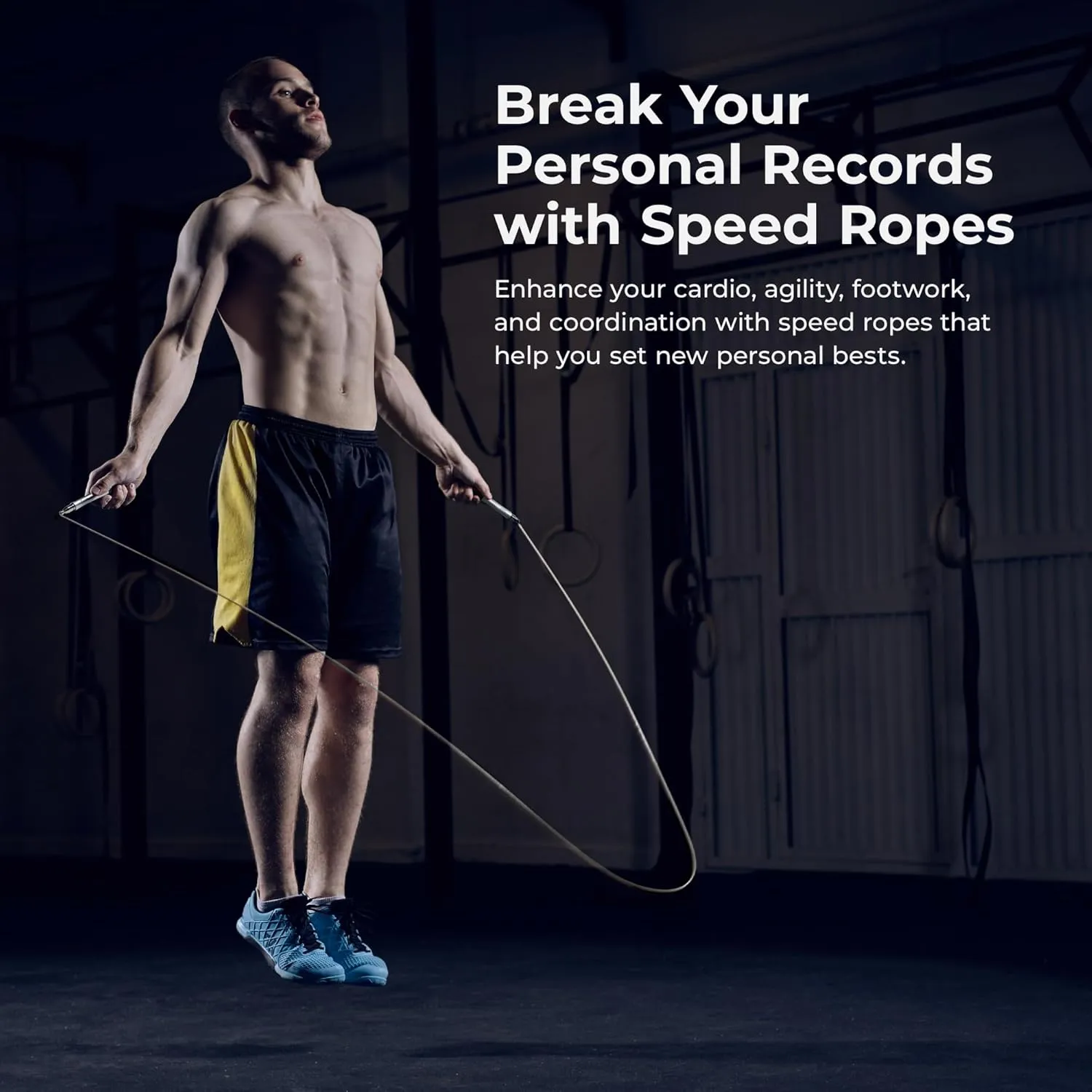 Sunny Health & Fitness Exercise Jump Rope for Fitness, Lightweight & Portable Skipping Rope with Durable Handles & Adjustable Exercise Rope with Optional Removable Weights