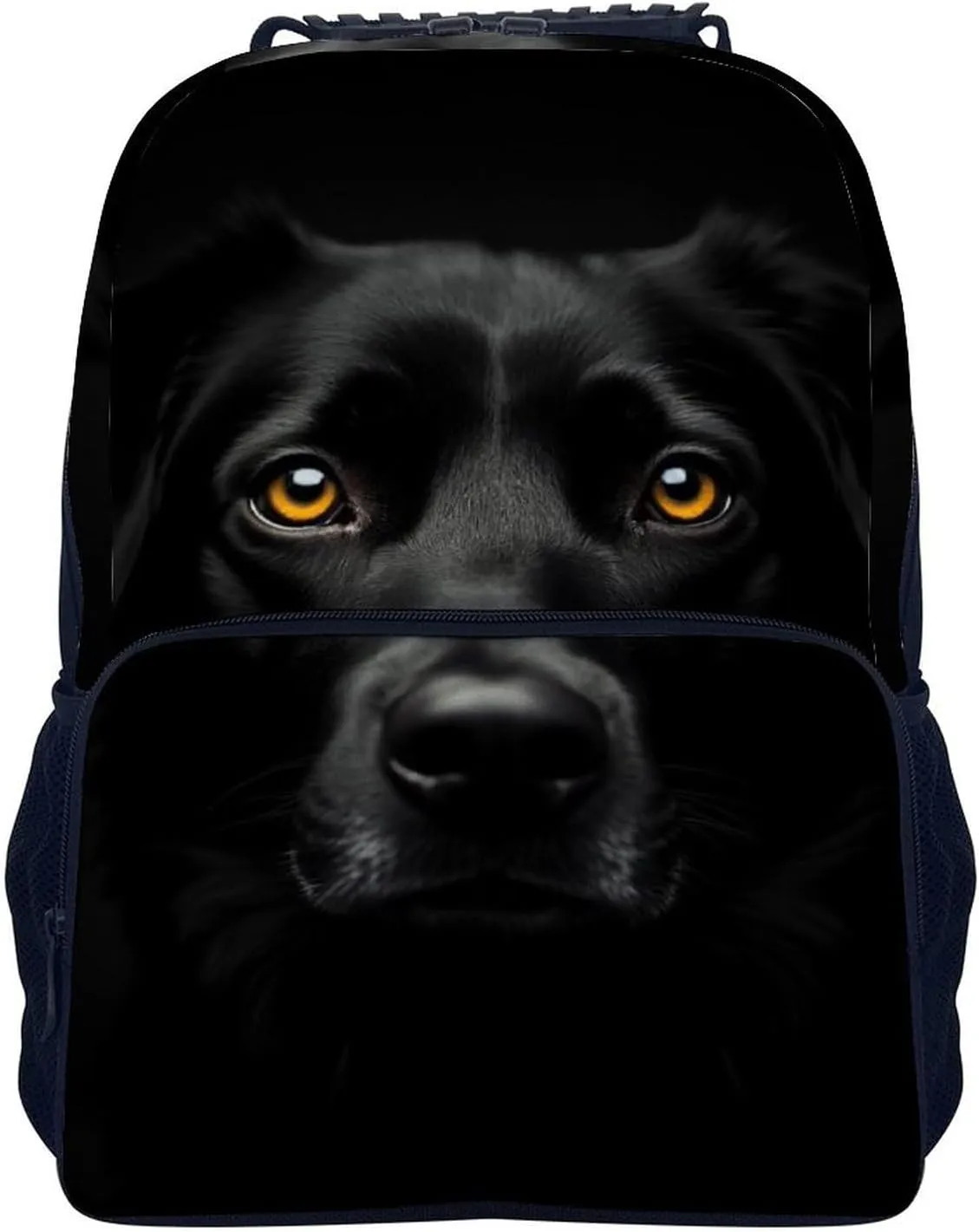 Supdreamc Men Women Lightweight Black Labrador Dog Backpack Large Capacity Bookbag With Smooth Zippers for Gym Business Running
