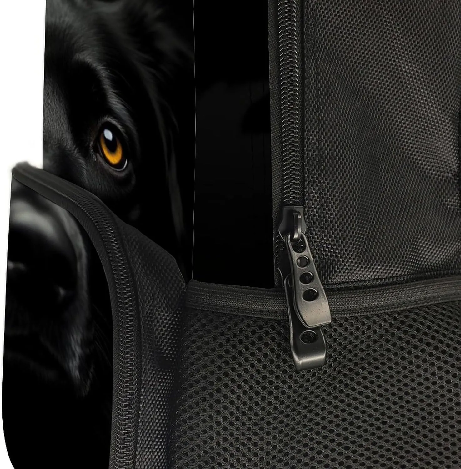 Supdreamc Men Women Lightweight Black Labrador Dog Backpack Large Capacity Bookbag With Smooth Zippers for Gym Business Running