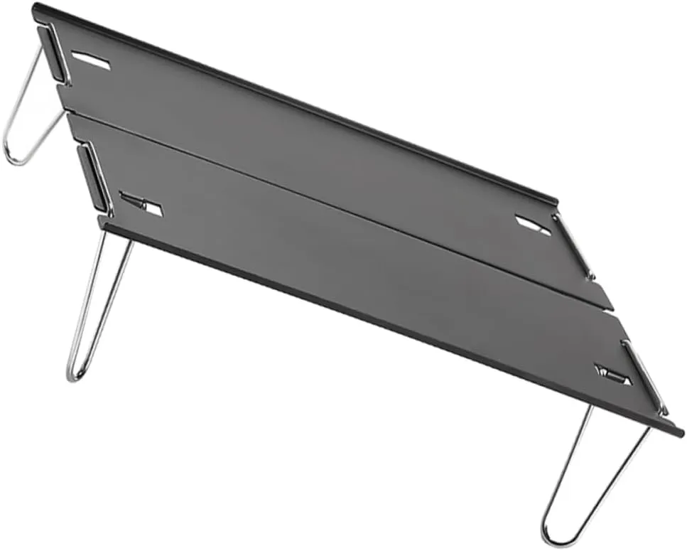 SUPVOX Collapsible Desk Lightweight Aluminum Portable Folding Table Easy Setup Folding Table