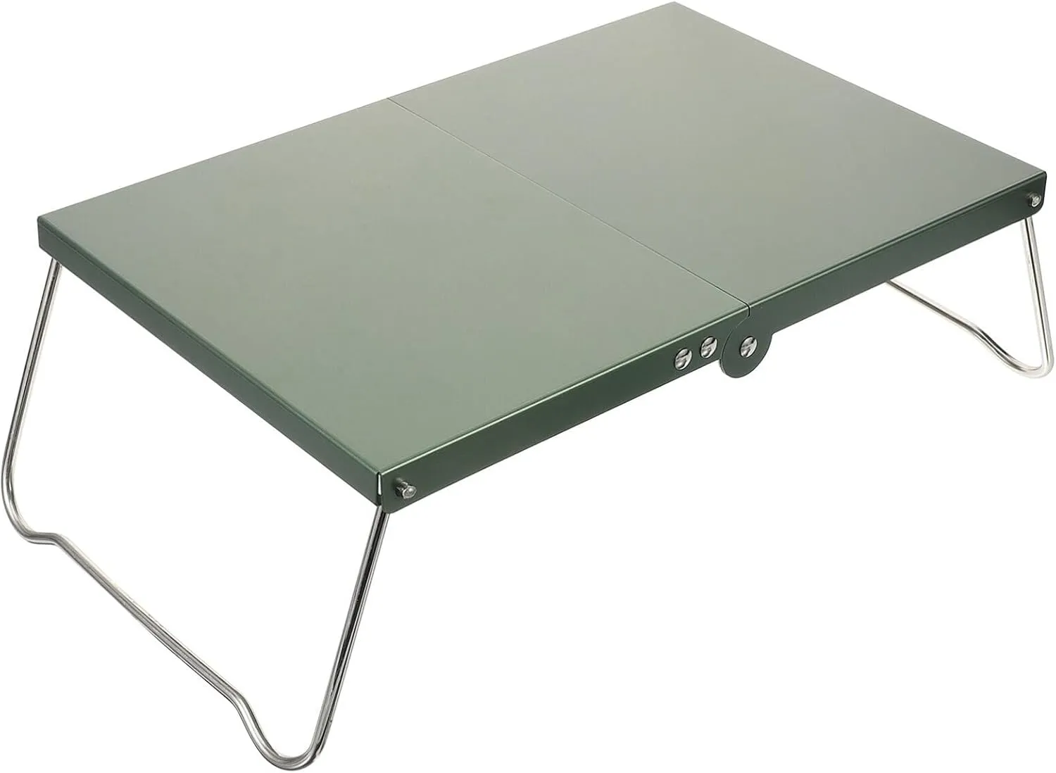 SUPVOX Portable Folding Camping Table Stainless Steel Picnic BBQ Hiking Table Compact for Camping Outdoor Kitchen Accessory
