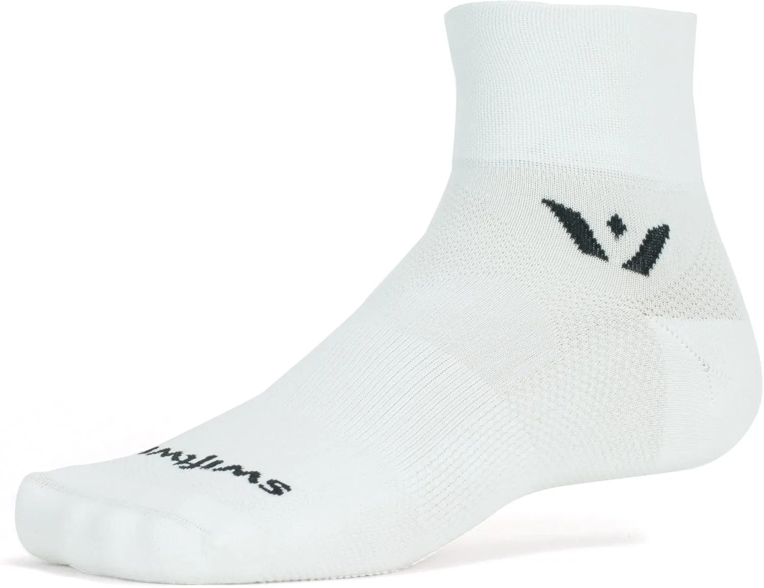 Swiftwick- ASPIRE QUARTER CREW Running & Cycling Socks, Lightweight, Compression Fit