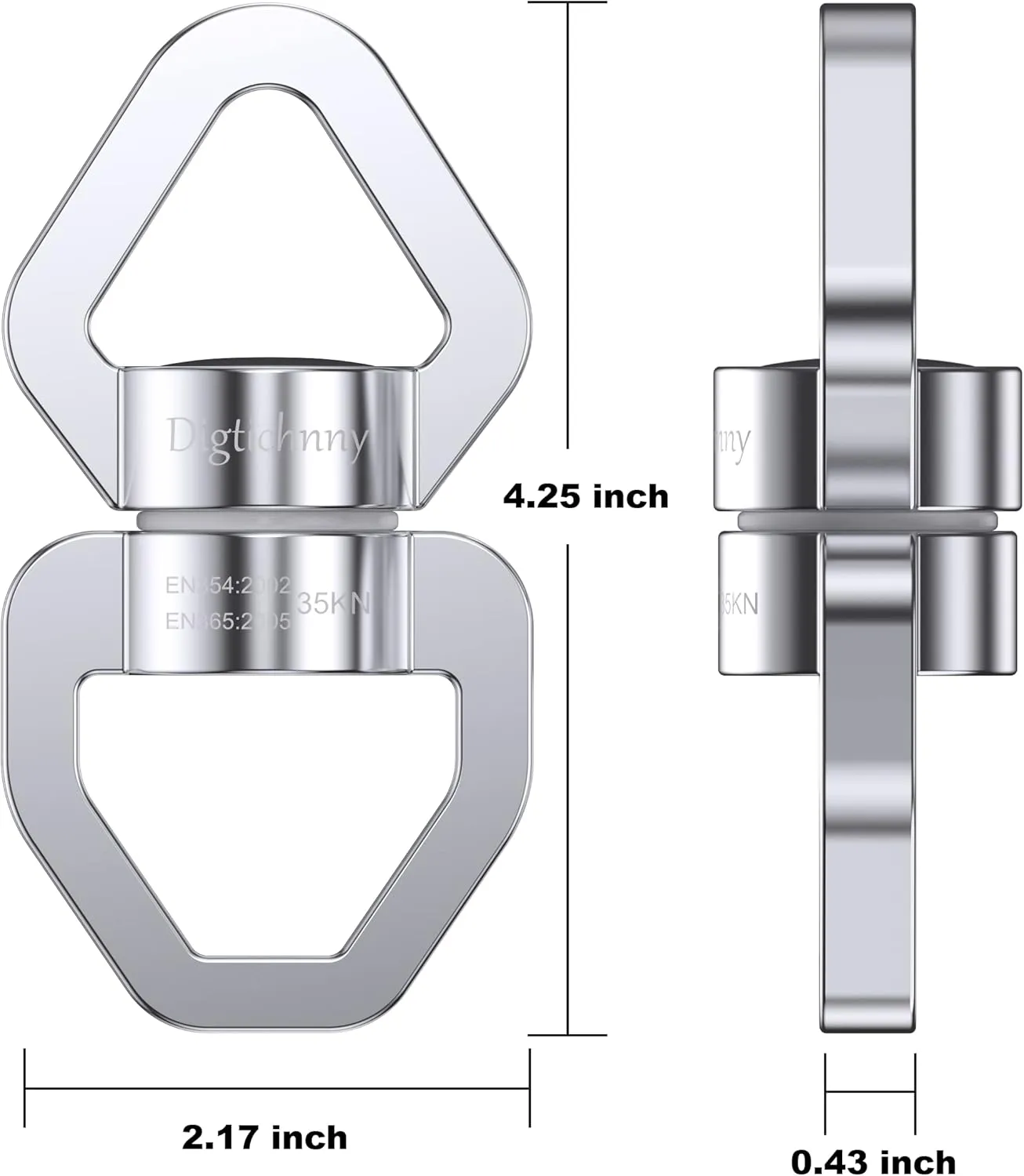 Swing Spinner, 35KN Safety Rotational Device, Aerial Dance Children's Swing, Hanging Hammock (Full Silver)