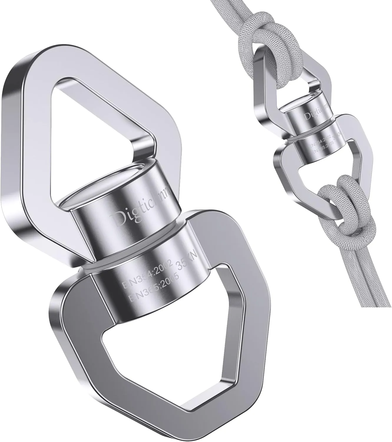 Swing Spinner, 35KN Safety Rotational Device, Aerial Dance Children's Swing, Hanging Hammock (Full Silver)