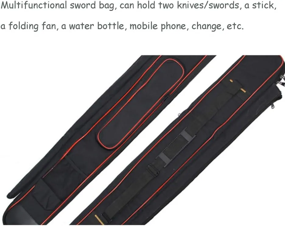 Sword Bag,Sword Storage Case,Lightweight Multifunction Sword Carrying Case,Waterproof Chinese Kung Fu Taichi Martial Arts Double Layer Carrying Shoulder Bag