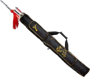 Swords Carry Case, Sword Bag Black Suitcase Storage Bag, Double Layer Sword Bag Durable for Martial Arts with Adjustable Strap (3002-1)