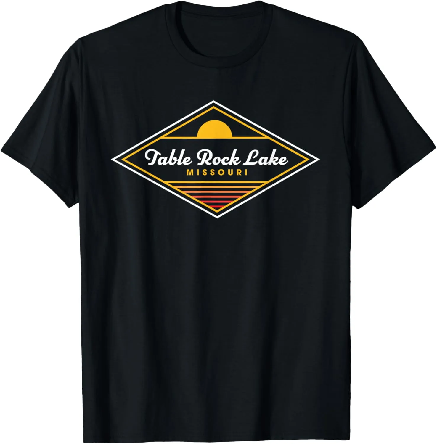 Table Rock Lake Missouri Retro Sunset Camping T-Shirt