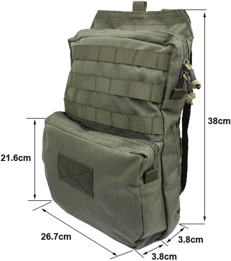Tactical Molle Hydration Carrier (Bladder is not Included), Tactical Mobility 3-Liter Hydration Pack for Hiking, Biking, Climbing