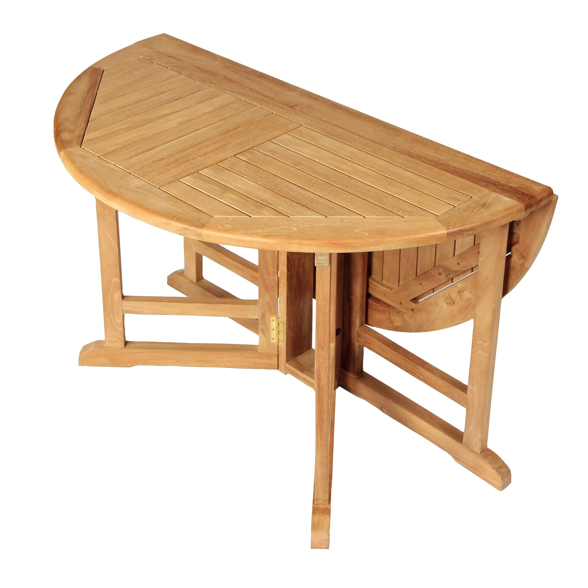 Teak Folding Butterfly Dining Table - Round 48" (120 cm)