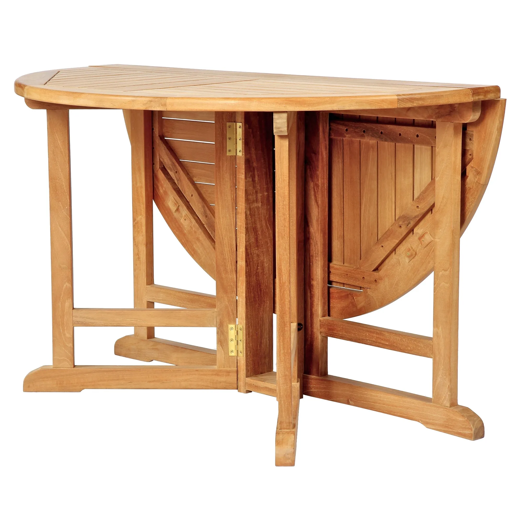 Teak Folding Butterfly Dining Table - Round 48" (120 cm)