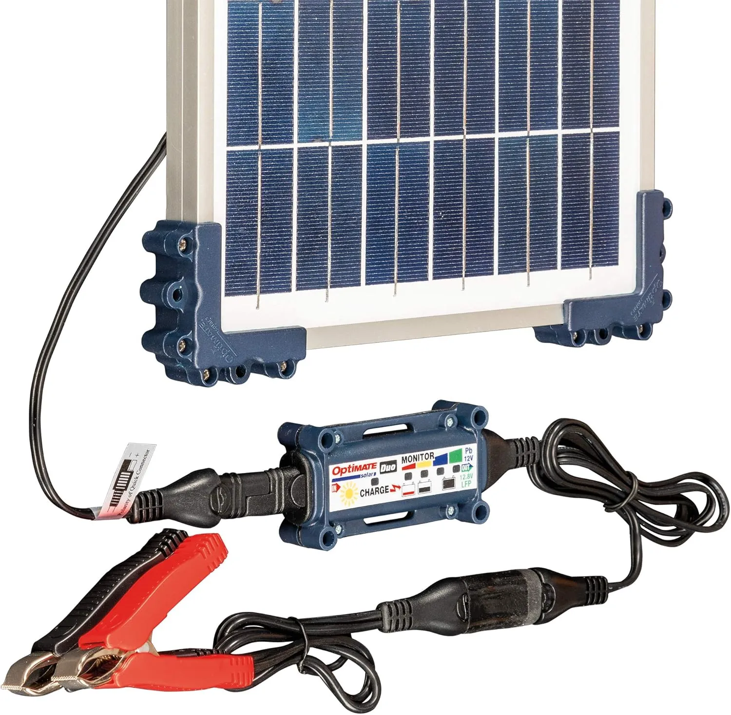 Tecmate Optimate Solar Duo 10W Travel kit, TM522-D1TK, 6-Step 12V / 12.8V 0.8A Weatherproof Solar Battery Saving Charger & maintainer