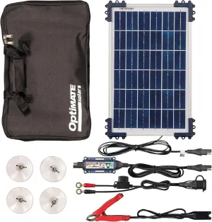 Tecmate Optimate Solar Duo 10W Travel kit, TM522-D1TK, 6-Step 12V / 12.8V 0.8A Weatherproof Solar Battery Saving Charger & maintainer