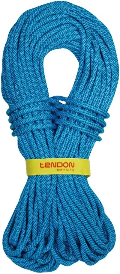 TENDON Master 8.6 - UIAA Certified Dynamic Rope for Rock Climbing - Dry Treated with Complete Shield - 8.6mm x 80m, Turquoise
