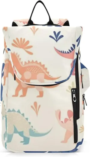 Tennis Bag Tennis Backpack for Women Men, Tennis Bag Holds 2 Rackets, Pickleball Paddles Balls, Badminton Squash, Cute Dinosaur (31)