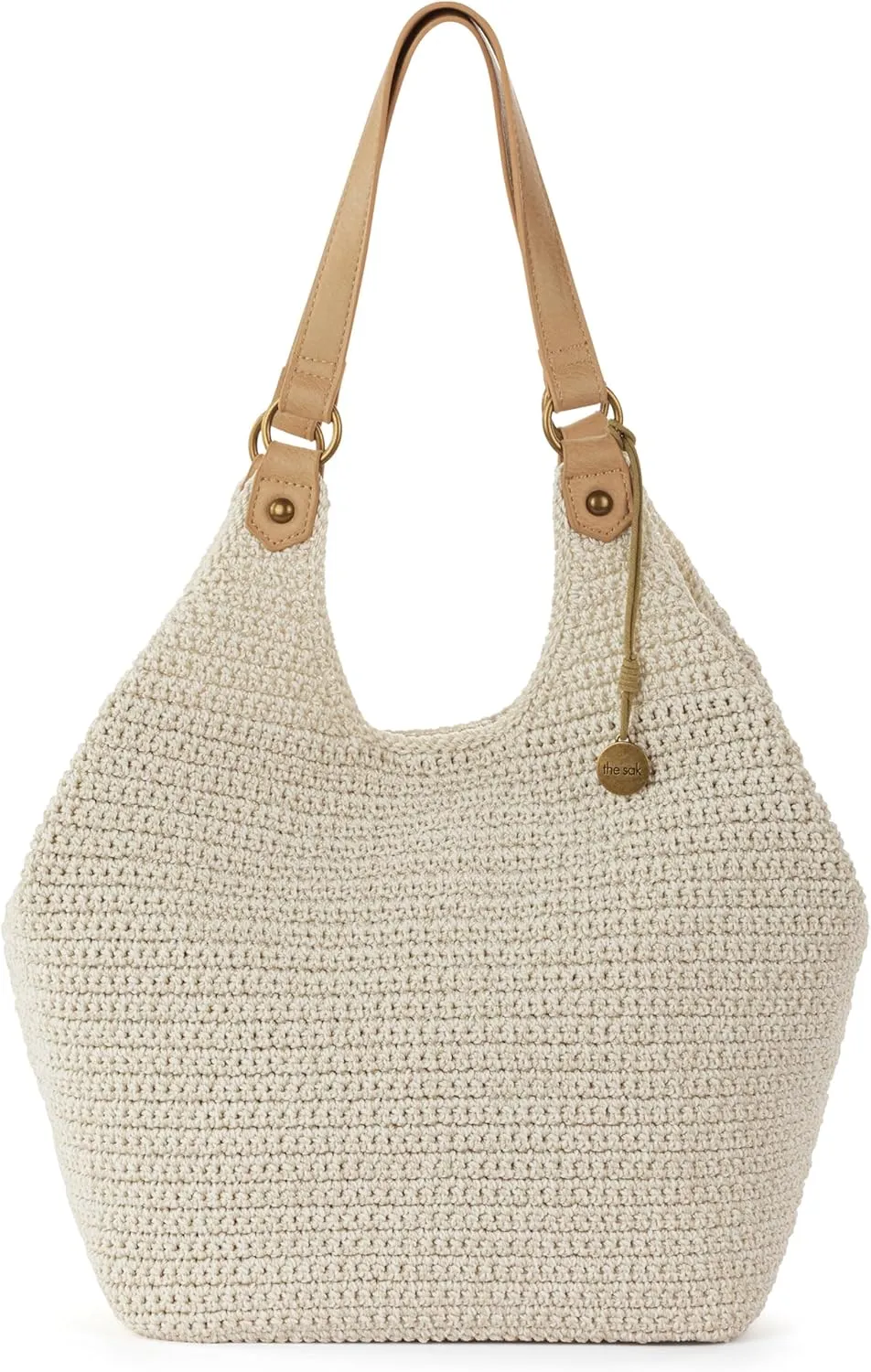 The Sak Roma Shopper In Crochet, Double Shoulder Straps, Natural