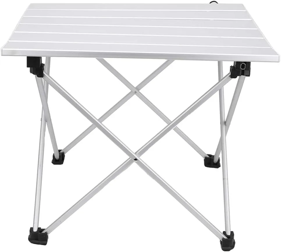 Topyond Small Aluminum Alloy Foldable Desk Table - Outdoor Camping Aluminum Table for Camping Hiking Backpacking Outdoor Picnic(Small)
