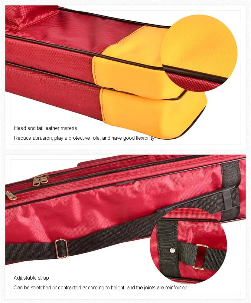 TOTITION Japanese Bokken Carrying Bag - Single and Double Layer of Sword Bag Carry Case with Multiple Pockets - Canvas-Red||Double Layer 108cm