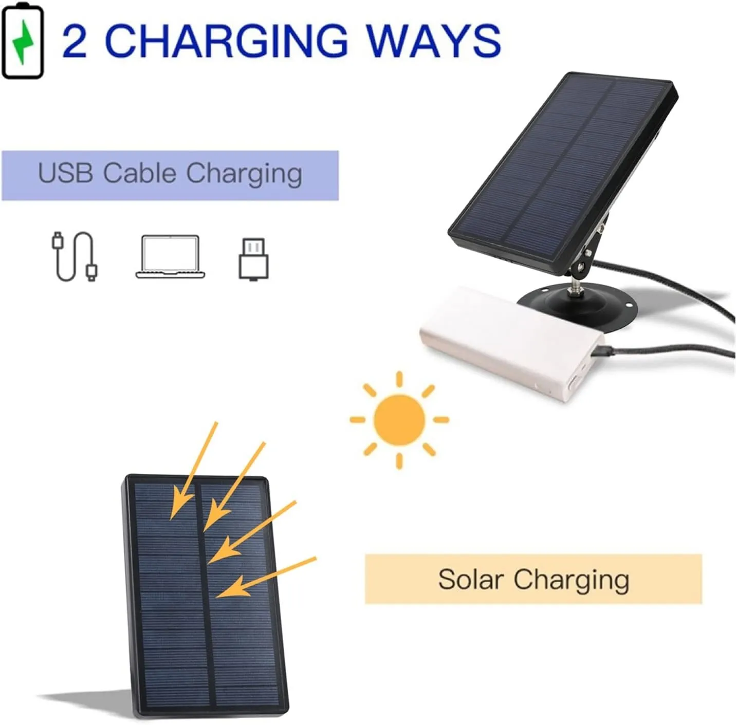 Trail Camera Solar Panel Outdoor Hunting Camera Solar Panel 1800mah 9V Waterproof Charger Battery for Ordinary Trail Camera Excluding 2G 3G WiFi Camera (Color : Black) (Black)