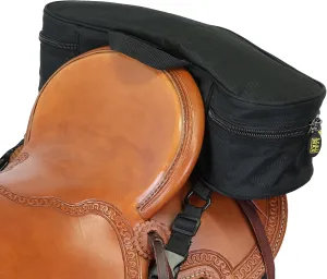 TrailMax Horse Saddle Bag; Double-Stitched, 600-D Polyester, Vinyl Lined, Black
