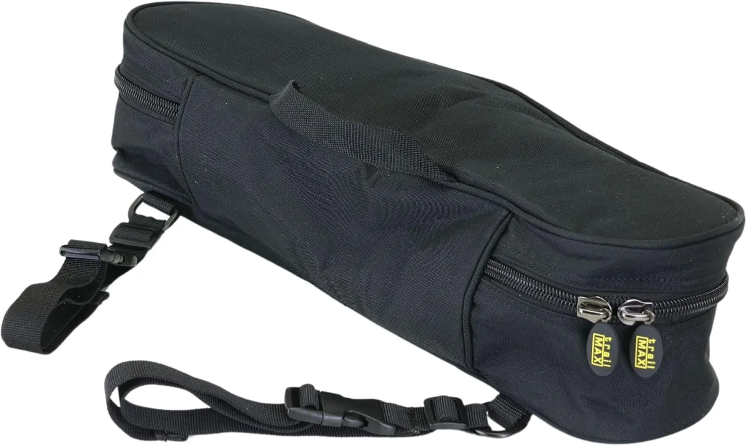 TrailMax Horse Saddle Bag; Double-Stitched, 600-D Polyester, Vinyl Lined, Black