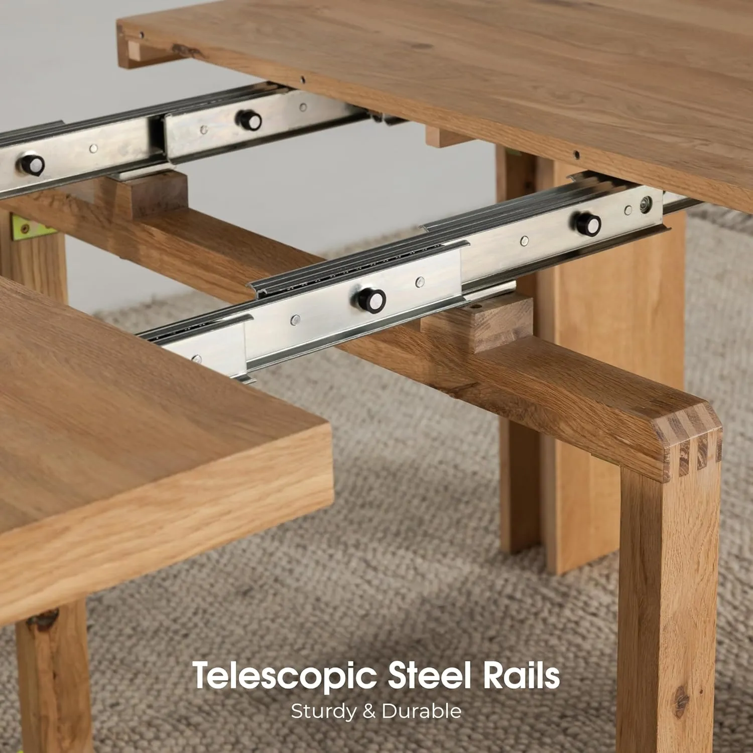 Transformer Table Extendable Dining Room Table for 2 to 12, Solid Wood Kitchen and Dining Room Furniture, Space Saving Console Table, Sturdy & Durable Modern Dining Table