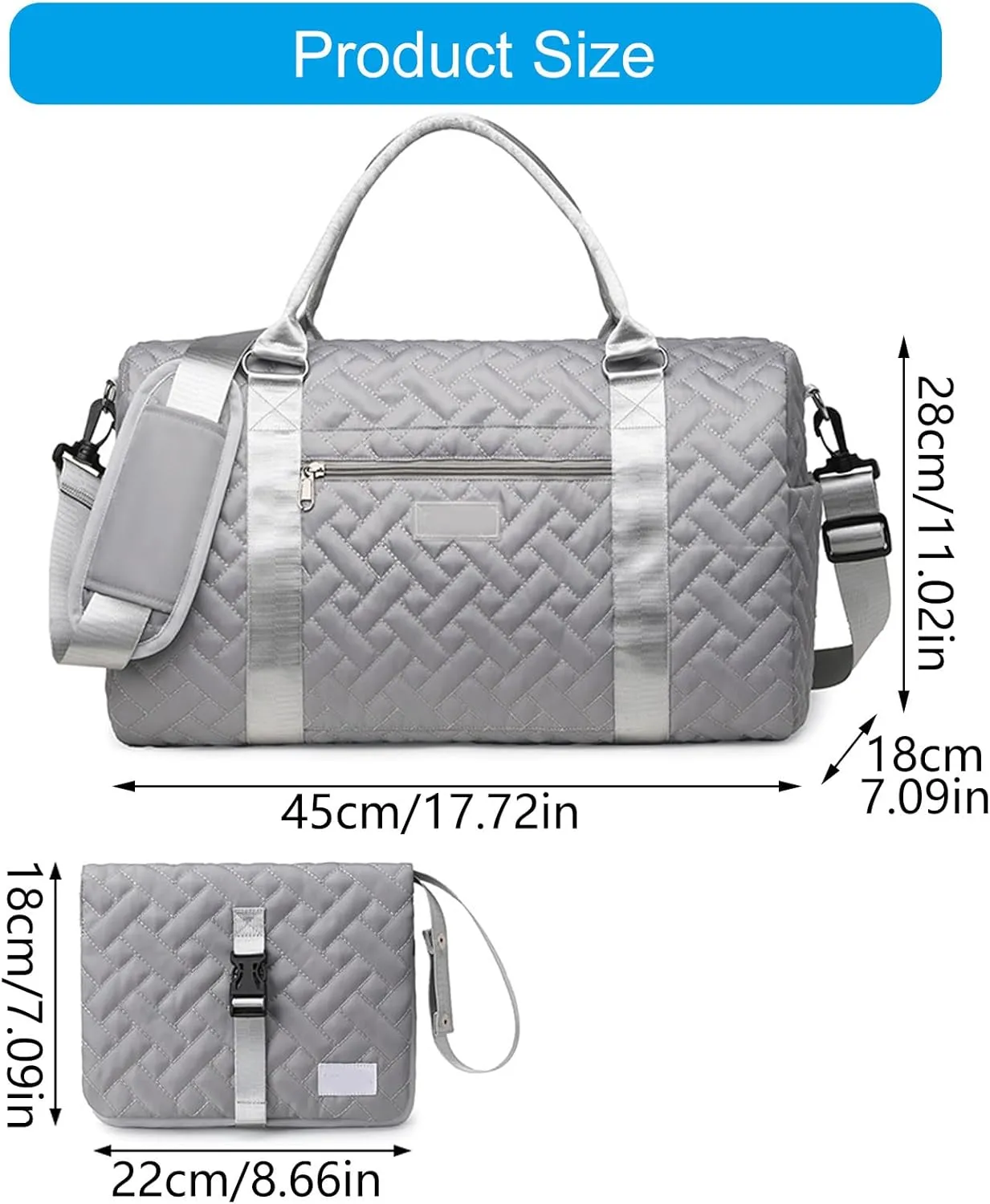 Travel Bag Practical Fitness Bag Gym Bag Sport Bag Mummy Bag Large Capacity Overnight Bag Stylish Training Bag Baby Bag