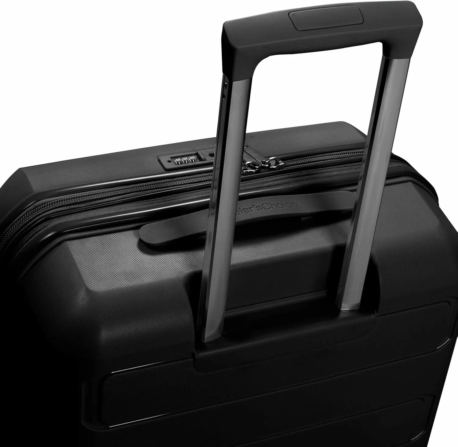 Traveler's Choice Pagosa Indestructible Hardshell Expandable Spinner Luggage, Black, Carry-on
