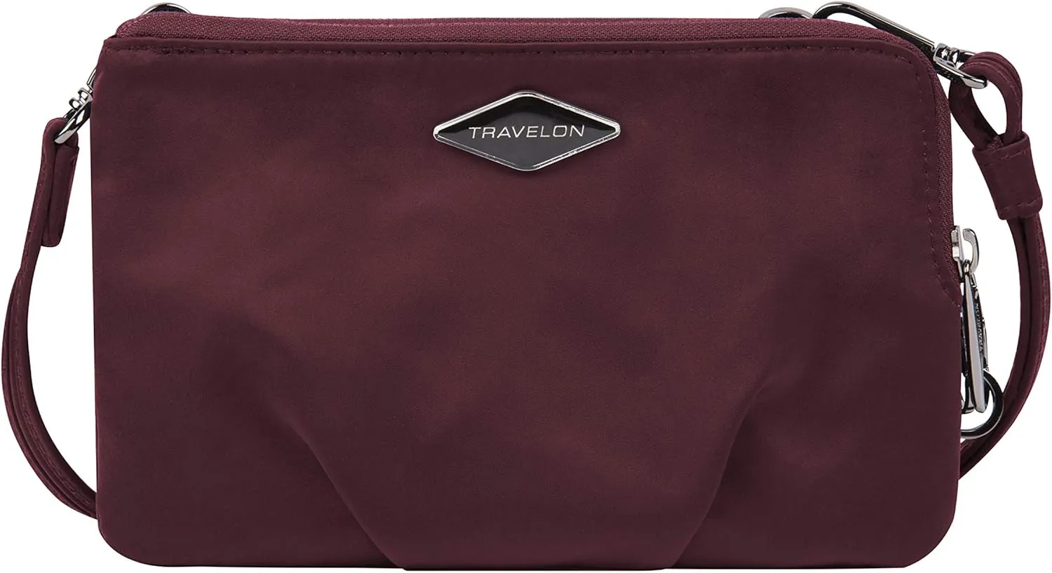 Travelon Anti-Theft Parkview Double Zip Crossbody Clutch