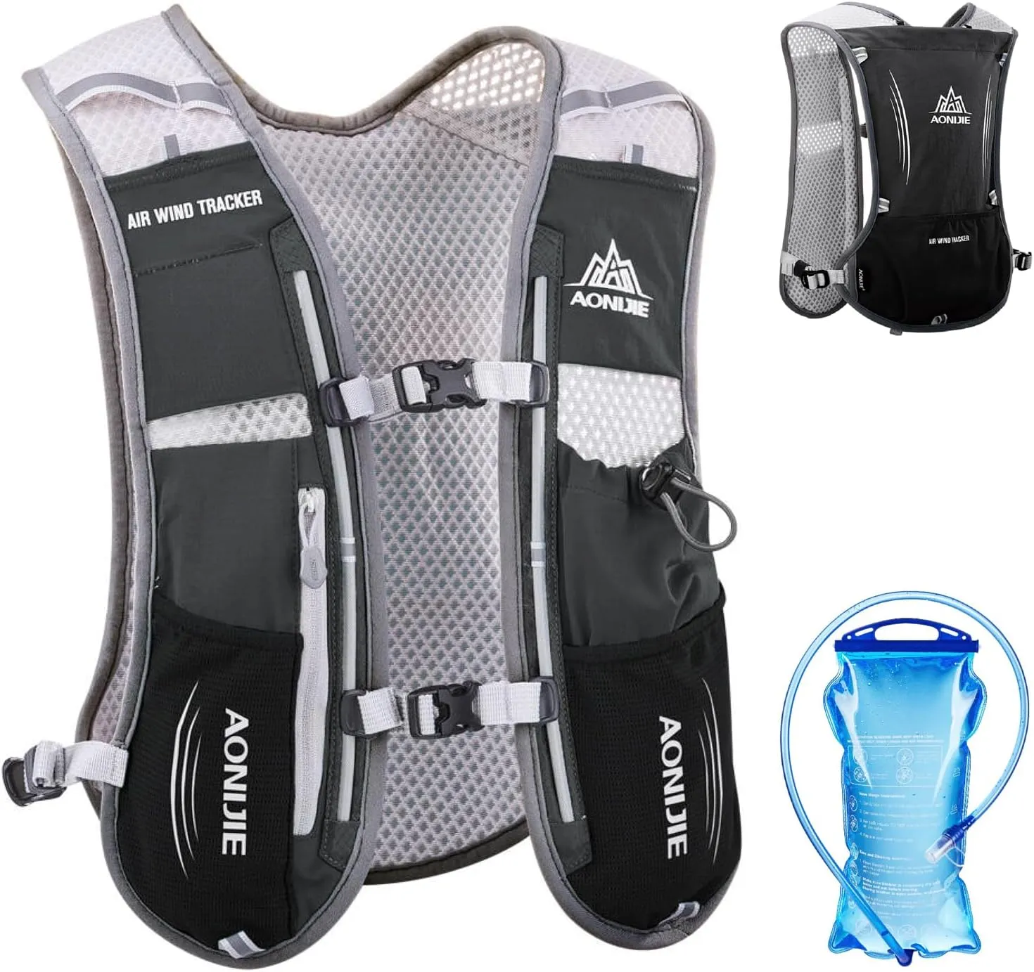 TRIWONDER Running Hydration Vest Water Pack Backpack for Women Men 5.5L 5L Runner Trail Race Marathon Cycling Hiking Jogging